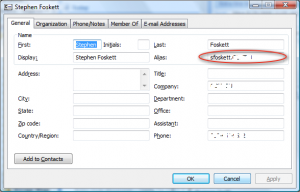 The canonical Mailbox Name or Exchange Alias is listed in your Exchange Global Address List card under "Alias"