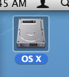 The default icon for an internal disk drive in OS X isn't exactly clean and friendly