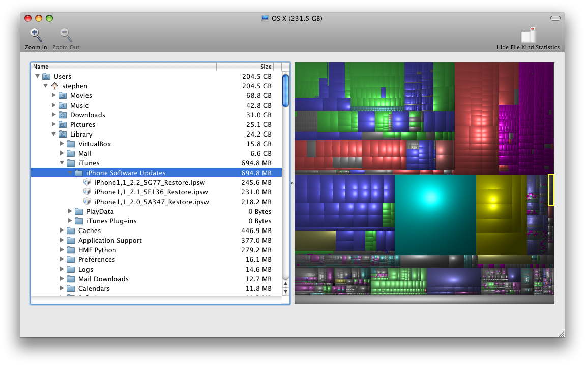disk inventory os x
