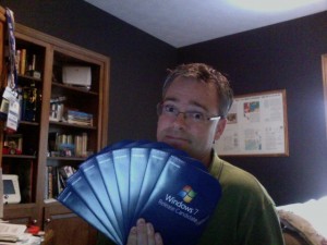 Windows 7 RC literally hit home for me today. Seriously! Eight DVD copies of Windows 7 RC (32-bit) arrived in a FedEx from One Microsoft Way!