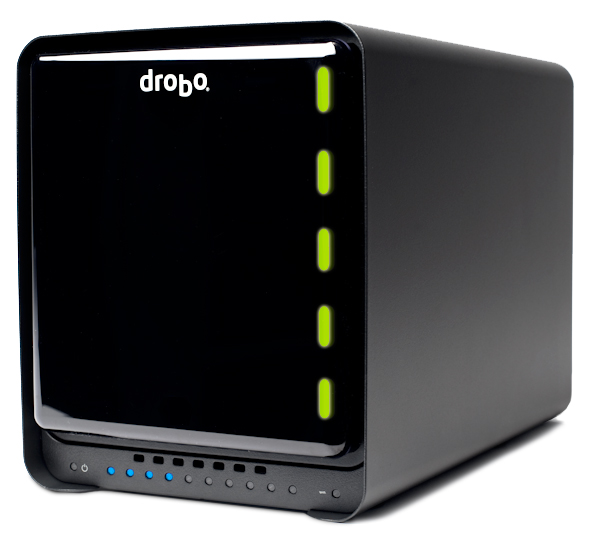 The "S" in Drobo S stands for "speed" with eSATA, an extra drive, and more-powerful internals